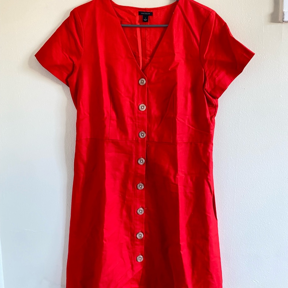 Orange-red dress